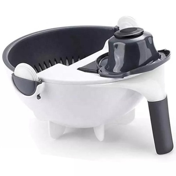 9-in-1 Kitchen Tool: Slicing Grater, Vegetable Cutter, Fruit Drain Basket