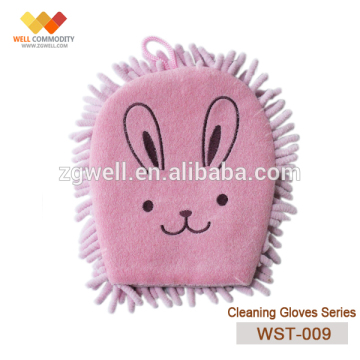 WST-009 Super clean Microfiber bath wash gloves,for kitchen,household,floor and furniture,pet,car cleaning,microfiber chenille