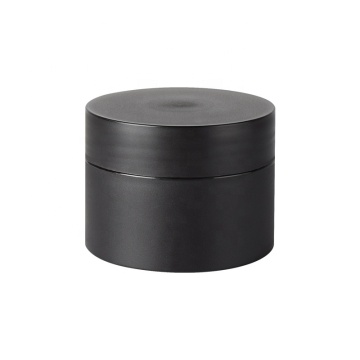 manufacturers wholesale frosted 1oz 2oz 3oz 8oz round plastic pp matte black frosted cosmetic cream jar 30ml 50ml 100ml