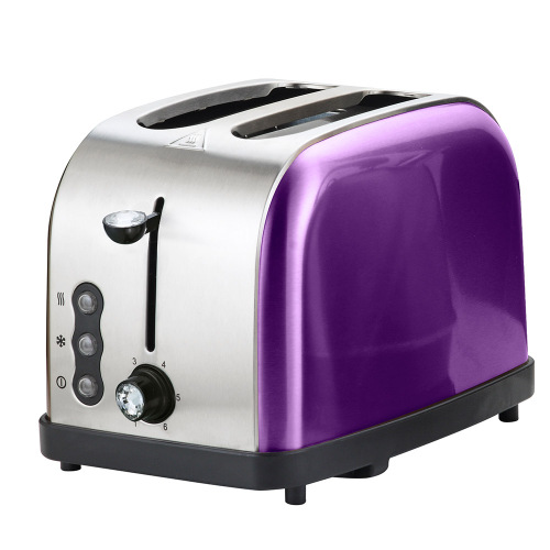 紫色のコーティングステンレス鋼2スライス電気トースターオーブン