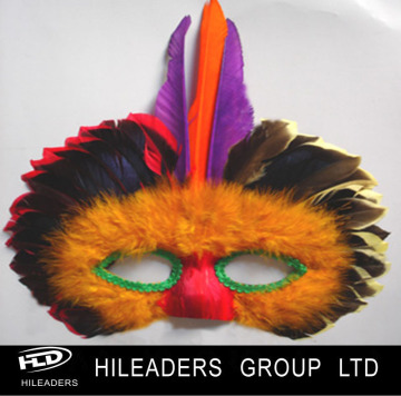 Rt421 Feather Mask, Face Mask, Halloween Mask