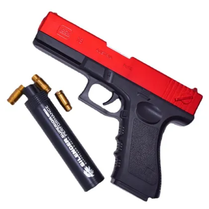 Soft Bullet Manual Loading Toy Gun with Glock Pistol Shell Ejection Simulation