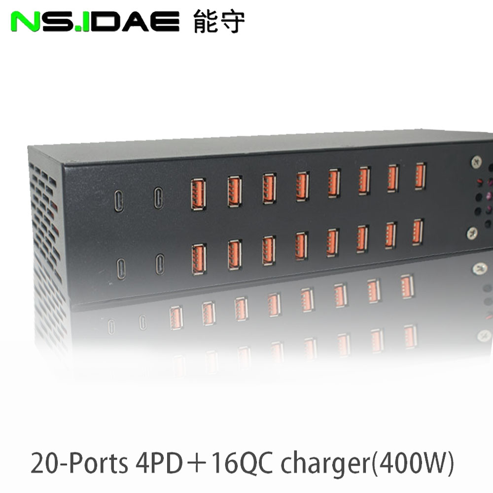 20-ports 4PD type-c + 16QC USB fast charger