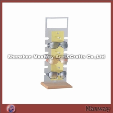 High Quality Acrylic Eyeglasses/Goggle Holder/Display with Wooden Base
