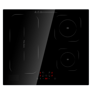 Fashion Design Black Cooktop 220-240V 7000W Touch Control with Boost Function and 4 Burners