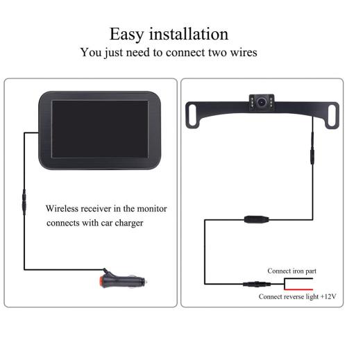 IP68 Waterproof Screen with Reversing Parking Camera