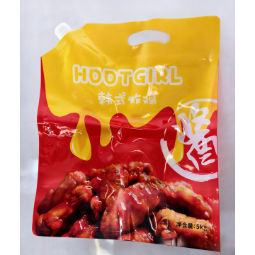 Sauce au poulet frit coréenne, pochette à bec debout avec poignée
