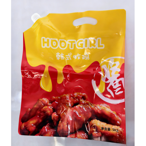 Sauce au poulet frit coréenne, pochette à bec debout avec poignée
