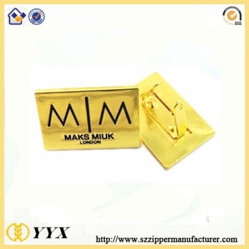 Stylish engraved name plates handbag accessories