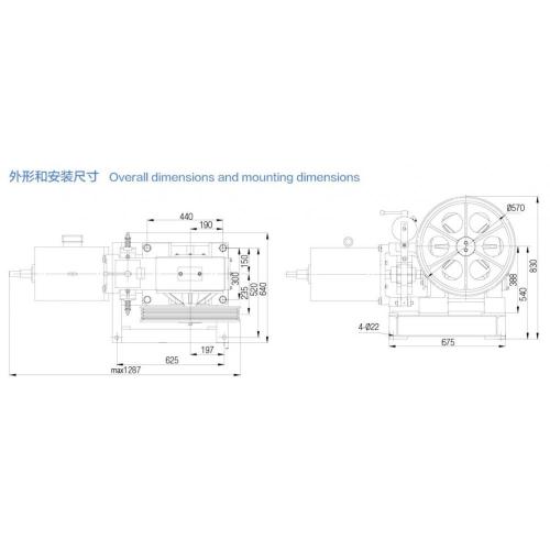 Macchina di trazione ad elevata portata, 1.6m / s 3700kg Capacità statica YJ160