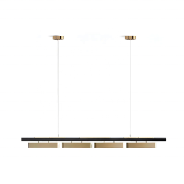 Modern Simple Stainless Steel LED Chandelier for Restaurants and Bars