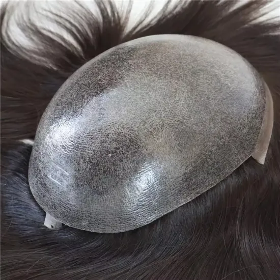 Real Virgin European virgin human hair toupee 7x9 thin skin injection hairpiece topper for men
