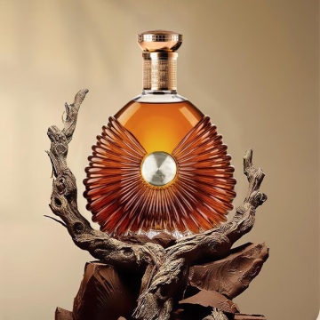 High end clear cognac brandy bottle for sale