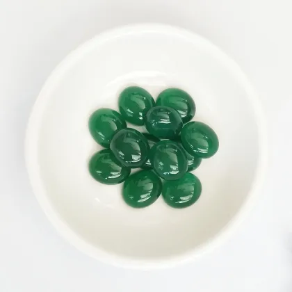 Natural Ice Green Chalcedony Oval Chrysoprase Loose Stones