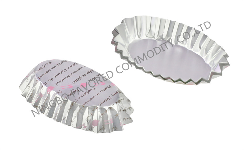 Coppa ovale in foglio di alluminio