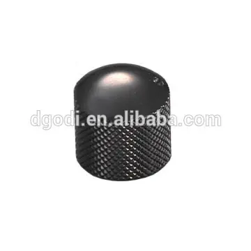 CNC Machining Black Anodized Knurled Guitar Knob for Musical Parts