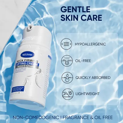 Private Label Retinol Neck Tightening Cream with Collagen, Vitamin B5, Day & Night Firming Anti-Aging Neck Repair Cream