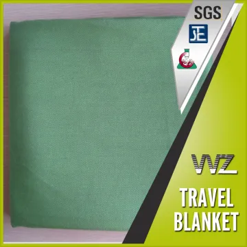 Modacrylic woven soild color travel blanket with soft hand feel eco friendly