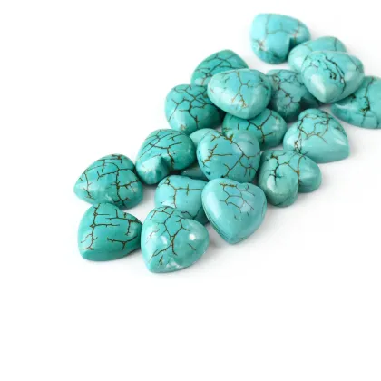 Synthetic Turquoise Campitos Turquoise Heart Cabochons