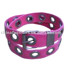 woman eyelet belt