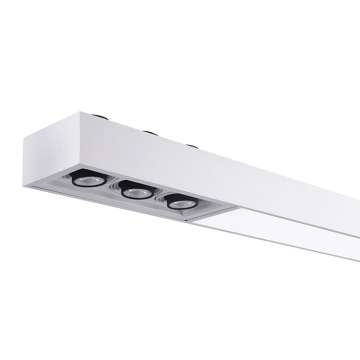 Aluminum Supermarket Lamp: 22W LED COB Downlight & 36W SMD Panel Light Combo - 1.2M to 1.5M
