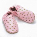 Cute Pink Baby Soft Leather Slippers