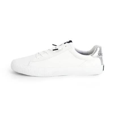 White canvas casual shoes, athleisure