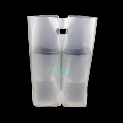 Double cups drink milk tea bag