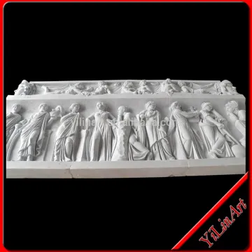 Antique Carved White Marble Relief Wall Art For Home Decoration