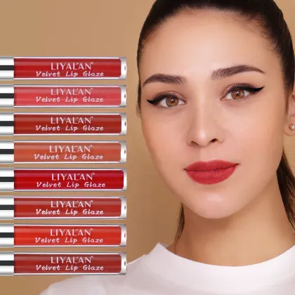 Vegan Matte Liquid Lip Gloss - 8 Colors Lipstick Makeup Lipgloss Velvet Lip Glaze