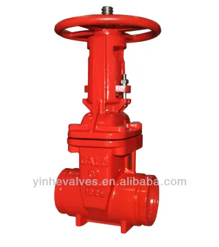 FM UL Approved Resilient Seated Rising Stem Type Groove Ends Gate Valve