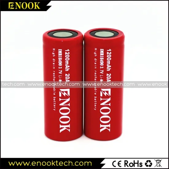 hot selling 18500 1200mAh 3.7V 20A  e-cigarette battery
