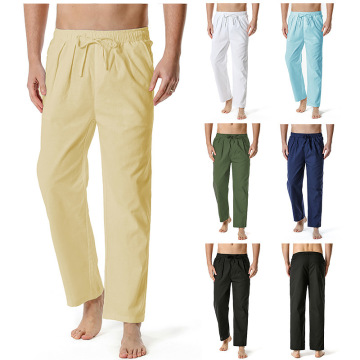 Men's Hot Sale Plus Size Cotton Linen Yoga Pants - Summer Breathable Trousers