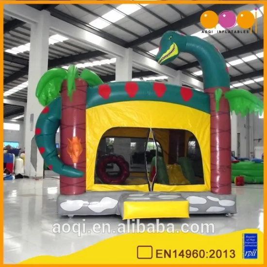 Commercial use snake theme inflatable moonwalks for kids