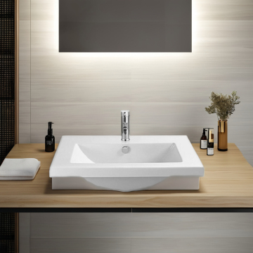 Modern Rectangular 9060 Shampoo Basin Unit with Single-Hole Faucet for Hotels