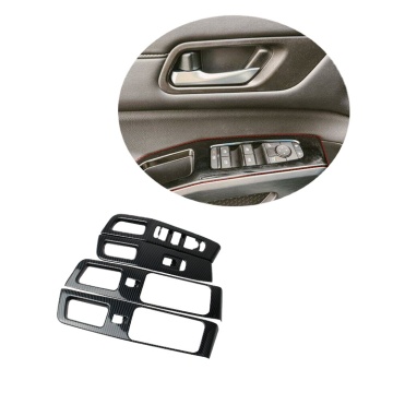 Carbon Fiber Interior Window Lift Trim Switch Panel Cover for Nissan Pathfinder 2022-2023