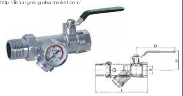 Y Type PP-R Connection Brass Filter Ball Valve