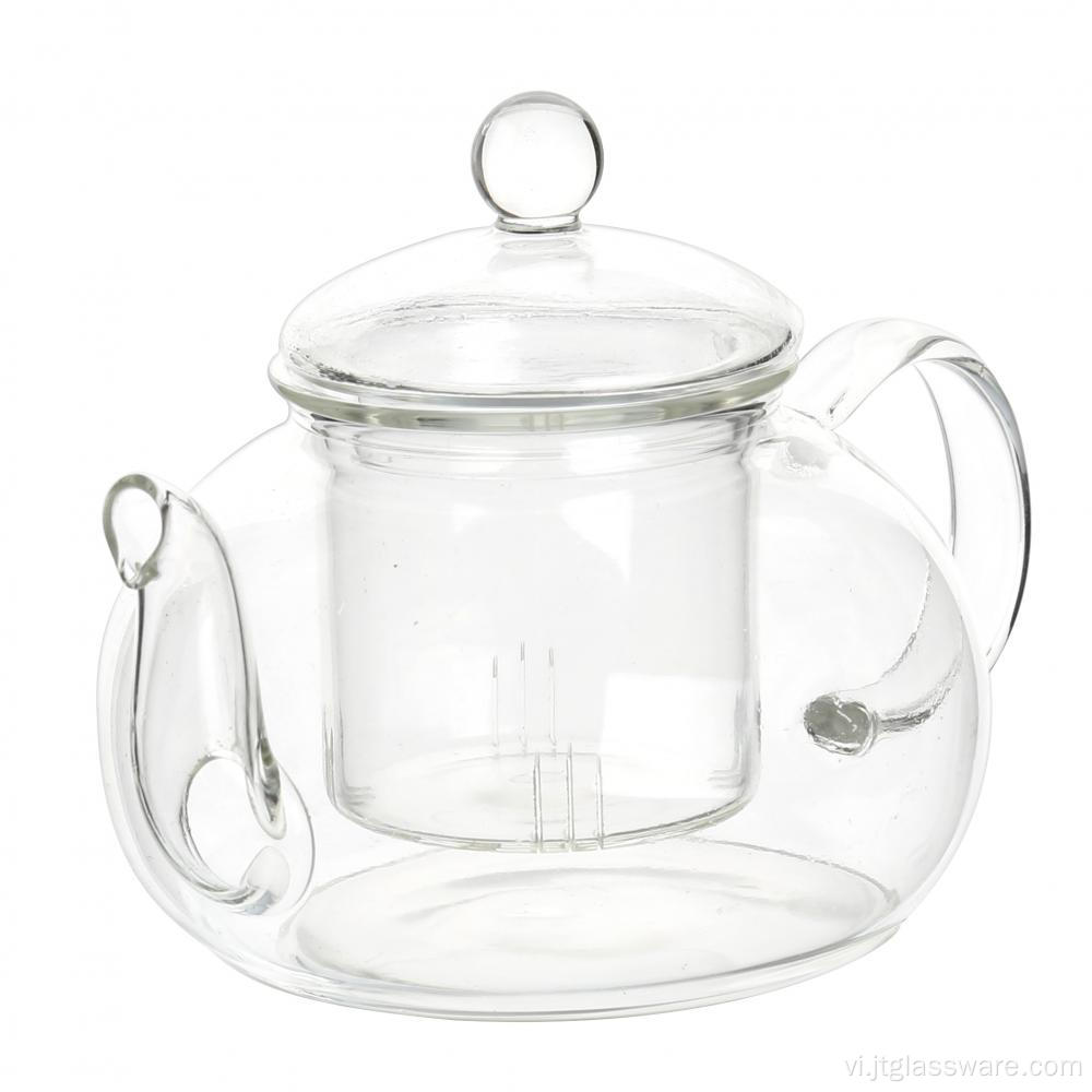 Ấm trà thủy tinh lớn với bộ đồ trà tốt nhất của Infuser