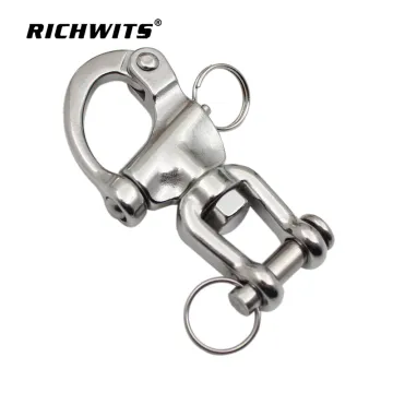 Stainless Steel Marine Hardware High Polished Swivel Jaw Snap Shackle
