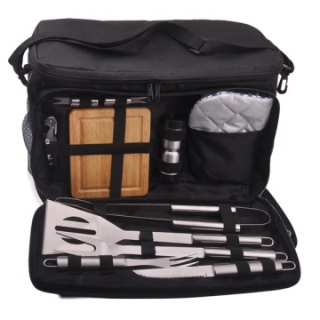 12-Piece BBQ Tool Set with Built-In Ice Cooler Bag - Factory Activity Promotion