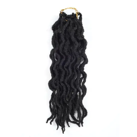 AliLeader 12'' Black Color Crochet Braids Faux Locs Hair Extension