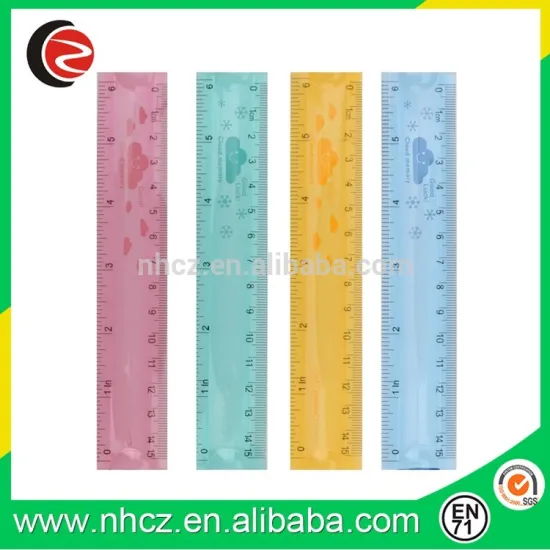 Multi-colored and cartoon plastics rulers