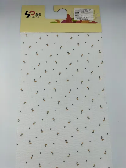 Salt Shrinking 100% Cotton Colour-woven Crepe Fabric