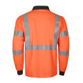 Hi Vis Moisture Wicking Long Sleeve Polo Shirts