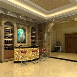 Small Club Lobby Wine Bar Counter For 4 People