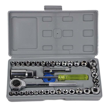 40 Pieces 1/4" Car Repair Tool Box Spanner Set