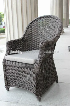 Brown color rattan dining outdoor furniture chair
