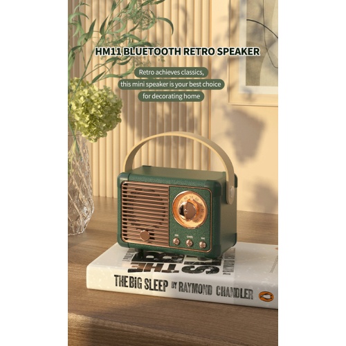 Drahtlose Stereo -Retro -Lautsprecher Bluetooth Vintage -Lautsprecher
