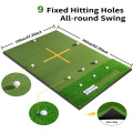 Bandeja para pelotas de golf de doble césped con 9 golpes