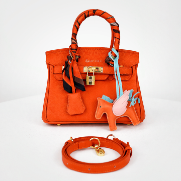 Classic Scarf-Handle Top Handle Bag